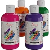 Red Rose Ara Renkler Akrilik Boya 4'l&uuml; Set 4x250 gr
