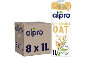 ALPRO CLASSICO, Bevanda all'AVENA, 100% vegetale con vitamine B2, B12 e D2 (8 confezioni x 1 Litro)