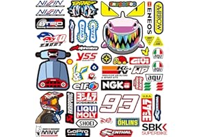 AHLMA 3 Piezas Pegatinas Motocross Pegatinas Coche Tuning Adesivos para Coches Pegatinas para Bicicletas Adecuado para Motocicletas Monopatines Coches Cascos de Scooter Y Motos de Motocross（Tipo E）