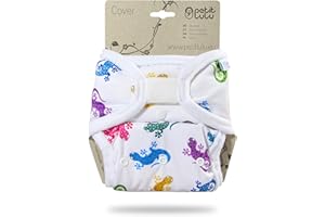‎PETIT LULU Petit Lulu Größe 2 PUL Überhose (5-16 kg) | Klett | One Size Windelüberhose | Baby Windelhose | Waschbar & Wasserdicht | Stoffwindeln | Hergestellt in EU