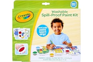 Crayola Spill Proof Paint Set, Washable Paint for Kids, Ages 3, 4, 5, 6