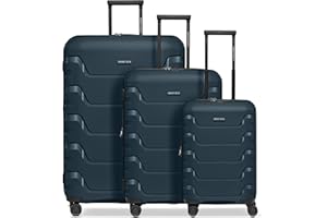 SMARTBOX Hartschalen Koffer-Set 3-teilig | mit Dehnfalte erweiterbar um 3 cm | aus hochwertigem, leichten & robusten Polypropylen | 4 Doppelrollen & TSA-Schloss für Damen & Herren (Edition 01)