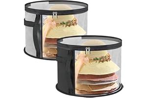XZSKD 2 Pcs Hat Box, Hat Boxes With Lids, Circular Storage Box With Handle And Dust Cover, Suitable For Carrying And Storing Various Types Of Hats (Black And Gray)