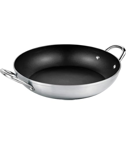 Tegame In Pietra Antiaderente Home Family - 32 Cm Con 2 Manici, Nero/Grigio - Foto 11