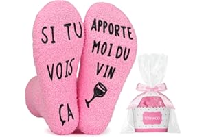 Pcuntslo Chaussette Fantaisie Humour Personnalisé, Chaussette Rose Chaude Hiver Imprimé Lettres pour Femme Maman, Cadeau Chocolat Cupcake pour Saint-valentin Noël Fête des Mères Anniversaire