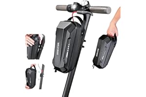 XPHONEW Electric Scooter Storage Bag, Waterproof Scooter Storage Bag Durable EVA Front Tube Bags Handlebar Pouch Large Bags for Mijia M365/M365 Pro/Segway ES1/ES2/ES3 for Kick Scooters Carrying Wallet Charger