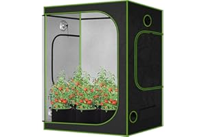 QCR Grow Tent for Plants Oxford 600D Grow Box Grow Tent Greenhouse Box Garden Cultivation Vegetables Herbs Grow Cabinet Indoor 100 x 100 x 200 cm Flowers Small Tomatoes Simple Set 100 x 100 x 200 cm