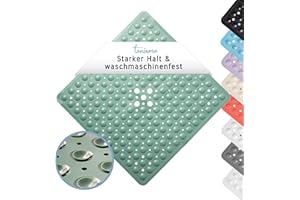 ‎TONIAMO Toniamo Duschmatte 53x53 cm grün | Antirutschmatte Dusche in Premium-Qualität | komfortable Rutschmatte Wellness | Badematte rutschfest | antibakteriell & maschinenwaschbar | Duscheinlage rutschfest