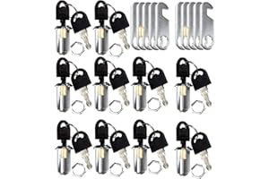 Lsgoodcare 10Pack Security Mailbox Lock Cabinet Drawer Cupboard Cam Lock 25Mm with 20 Keys, Each Lock with Same Key