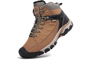 AX BOXING Bottes Hiver Hommes Chaussure Hiver Fourrées Chaud Chaussures Randonnée Antidérapant Bottes Randonnée Hiver Extérieur Bottine Neige 41-46 EU