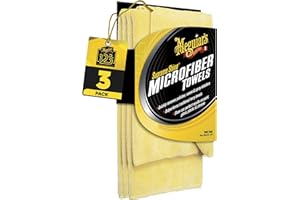 Meguiar's X2020 Supreme Shine Rengöringstrasor av Mikrofiber, Gul, 3 st