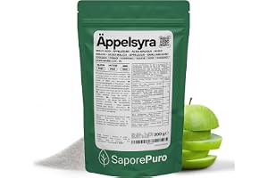SaporePuro Äppelsyra Pulver 500 g | Hög Löslighet och Syrlig Smak