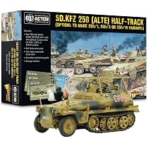 Warlord Games Sd.Kfz 250 (Alte) Demi-piste (options pour faire des variantes 250/1, 250/3 ou 250/10) – Modèle à l'échelle 1:56/28 mm Demi-piste en plastique pour action de boulon