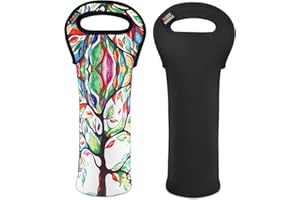 Nuovoware Bolsa de Vino portátil de Neopreno para Botellas de Vino y transportadores, Bolsa aislada para Botellas de Vino y Agua, Protector de Botella de Vino para Viajes en casa y Picnic