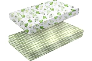 BABY AMABC 2 - Pack Spannbettlaken 140 x 70cm | Bettwäsche für Kinderbett | Atmungsaktive Baumwolllaken für Standard-Krippen- und Kleinkind-Matratzen Voll elastischer Rock Atmungsaktiv Pflegeleicht