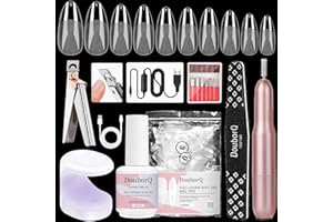 Major Dijit Gel X Starter-Set – Mit Nagelfräse, 4-in-1 Gel (0,5oz), 500 Almond-Tips (M), UV-Lampe & Zubehör für Nagelverlängerungen & Nail Art