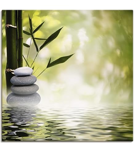 Islandburner Wellness Leinwandbild 100x57cm - Spa & Massage Motiv Für Beauty-Bereich