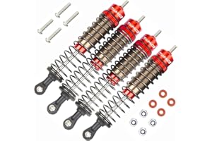 TOOMOD TOOMOD CW01 RC Car Oil Shocks Absorber Damper For Tamiya 1/12 Lunch Box Midnight Pumpkin Chassis Replacement Upgrades Parts （Red）, (CWBZ-RD)