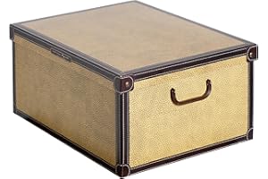 LAVATELLI Boite de Rangement avec Couvercle, Boite en carton, Rangement Vetement, Meuble de Rangement Chambre, Bureau, Panier de Rangement, Organisateur Tiroir, 40x50x25 cm TAPIRUS