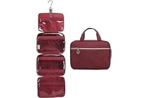 LOVEVOOK Neceser Viaje Mujer, Grande Bolsa de Aseo Colgante con Gancho Giratorio de 360°, Impermeable Neceser Maquillaje Organizador Viaje Accesorios