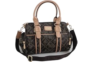 ZMOKA® - Borsa da donna a spalla con doppio manico e tracolla regolabile di Giulia Pieralli, Caffè beige. (Marrone) - 0