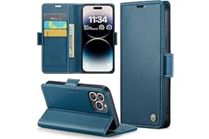 Phernykas Handyhülle für iPhone 14 Pro Max Hülle Leder,Magnetische Klapphülle mit kartenfach und Standfunktion Smartphone Schutzhülle Lederhülle iPhone 14 Pro Max Flip Book Case (Blau)