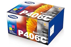 KEENKLE CLT-P406C CLT-406S Pack de 4 Cartouches de Toner Compatible pour Samsung CLT-K406S CLT-C406S CLT-Y406S CLT-M406S pour Samsung Xpress C460W C460 C460FW C410W CLX-3305 CLX-3300 CLP-360 CLP-360N