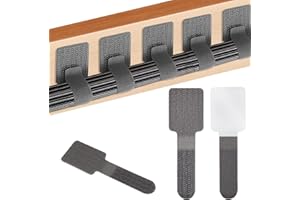 SUNSORLD 50 Paires Attache Cable Adhesif, Gestion des câbles sous Le Bureau, Réutilisables Réglable Cable Management Attache, pour la Gestion des Câbles de PC, les Cordons D'organisation, la Télévision