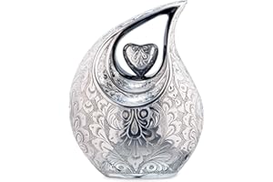 KEEPSAKE COMPANY Full Engraved Super Teardrop Urn for Men Women Ashes,Full Engraved