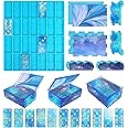 Azonee Dominoes Storage Box Resin Molds, Silicone Resin Molds Dot Domino Domino Epoxy Resin Molds, DIY Craft Tool, Domino Game Silicone Molds for Resin Casting