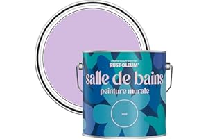 Rust-Oleum Peinture Violette Résistante à l'eau pour Murs de Salle de Bains, Finition Mate - Macaron 2.5L