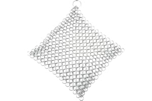 BBQ-Toro Edelstahl Ringreiniger | 12 x 12 cm | Topfreiniger für Gusseisen Pfannen und Töpfe | Dutch Oven Reiniger | Ringschwamm, Gusseisenreiniger, Schrubber, Reinigungsgewebe, BBQ Zubehör