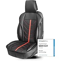 2 Stück Auto Sitzauflagen 52x48,5cm - Schwarze Kühlende Sitzkissen Für PKW & LKW