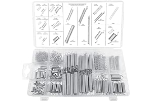 Royouzi 200 Stück zugfedern mit haken druckfeder zugfeder set 20 Größen Geeignet für Handwerkzeuge, Kraftfahrzeuge usw., alle Arten von Werkzeugen und Geräten