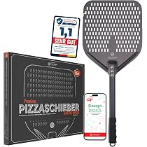 Pala Per Pizza Perforata 30x30x66 Cm – Alluminio Anodizzato Antiaderente, Leggera E Manico Ergonomico, Per Forni Domestici