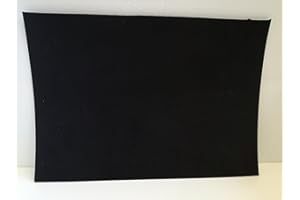 Gerberei Schachenmayr Cuir 24 x 34 cm - Cuir fendu noir épais - Tannage végétal / végétal - Épaisseur : env. 3 mm