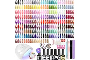 Phoenixy 60 Colori Kit Semipermanente Unghie con Lampada per Unghie, Kit Unghie Gel Completo Adatti a Tutte le Stagioni Smalto Gel Ideale per Principianti