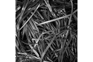 JEEMOOTOWN 500g Carta Tagliuzzata per Regali - Nero - Paglia per Cesti - Ideale Paglia Confezioni per Scatole Regalo