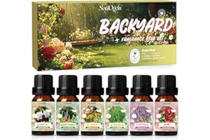 ‎SOULORIGIN SoulOrigin Hinterhof ätherische öle Set, Duft Öl Set für Öl Diffuser, Duftöle für Seifenkarze Herstellung 6x10ml.Gardenia, Rose, Lavendel, geheimer Garten, nach Regen und Sonnenschein