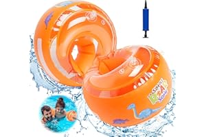 Puddry Manguitos Piscina Niño, Manguitos Bebe 1-6 Años para Niños y Niñas, Manguitos Bebe con Tres Airbags Independientes, Flotador Bebe, Manguitos de Natación Principiantes, Peso Recomendado 6-18 Kg