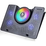 KLIM Nova + Base di Raffreddamento RGB per PC Portatili da 11" a 19" + Supporto di Raffreddamento per Laptop da Gaming…