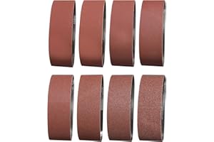 Sruhrak Bande Abrasive 100X915 mm- Grains 1 X 40/60/80 & 2 X 120/180/240/320/400 Bande de Ponceuse pour le Ponçage, le Polissage et le Dépoussiérage, Idéale pour le Bois (13 Pièces)