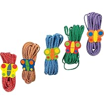 JEFFOUOO Corde à Sauter Enfant Réglable 220cm | Arc-en-Ciel | 12/20 Pièces | Nylon Léger