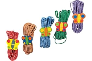 SMALL FOOT Legler Wiebke - Corda per saltare in gomma con motivo a farfalla, dai 5 anni in su