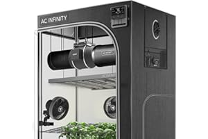 AC Infinity Advance Grow System PRO 4x4, 4-Plant Kit 120x120x200cm, WiFi-Integrated Grow Tent Kit, Dynamic Ventilation, Circulation, and LM301H EVO LED Lighting Control, 2000D Mylar Grow Tent
