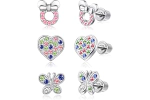 Adramata Colgante de mariposa con forma de corazón de acero inoxidable para mujeres y niños