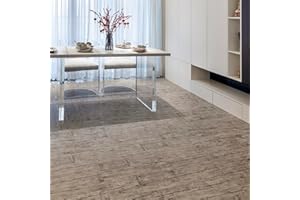 FLOREXP Vinyl Flooring - Lino Flooring,Peel & Stick Floor Tiles Self Adhesive Floor Tiles,2mm 36 pcs Waterproof,for Kitchen Living Room Floor Plank(5.02m²,Washed Oak)