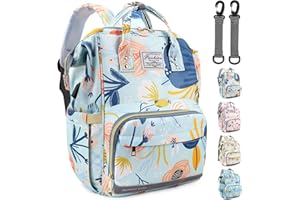 LEcylankEr Zaino Mamma Zaino Fasciatoio Neonato di Grande Capacità Zaino Neonato Multifunzionale con Scomparti Multipli Zaino per Passeggino per Viaggiare Regalo per Nuovi Genitori