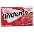 Trident Strawberry Twist Sugar Free Gum, 14 Sticks, 26 g