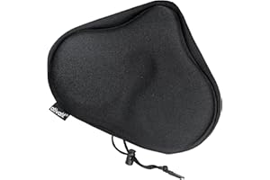ATIVAFIT Exercise Bike Seat Cover Black Sponge and Silicone Padded Bicycle Seat Wide Comfortable for Spin Bike Indoor Bike Outdoor Bike